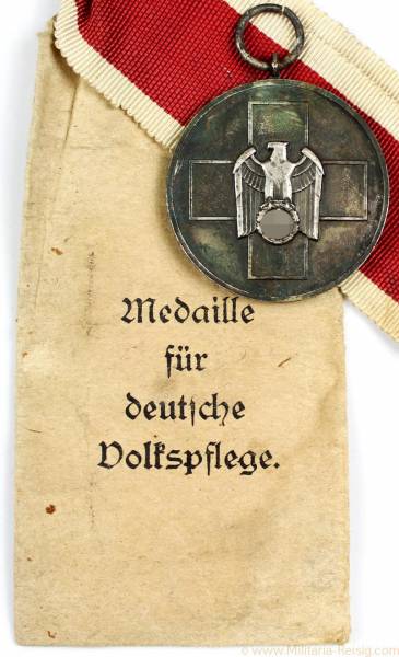 Medaille Deutsche Volkspflege mit Verleihungstüte, Herst. Hauptmünzamt Wien