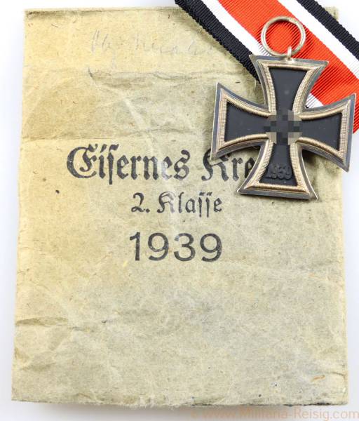 Eisernes Kreuz 2. Klasse 1939 mit Verleihungstüte, Hersteller 52