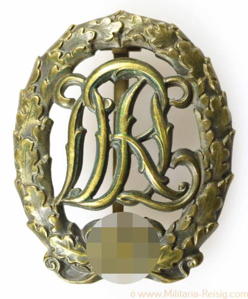 DRL Deutsches Reichssportabzeichen in Bronze, Hersteller Ferdinand Wagner, Pforzheim