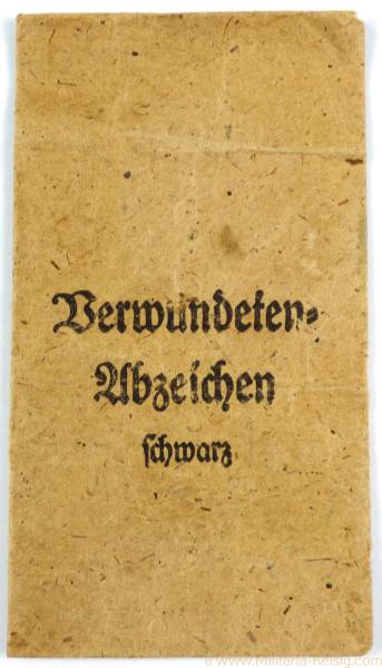 Verwundetenabzeichen Schwarz Verleihungstüte, Hersteller L/55