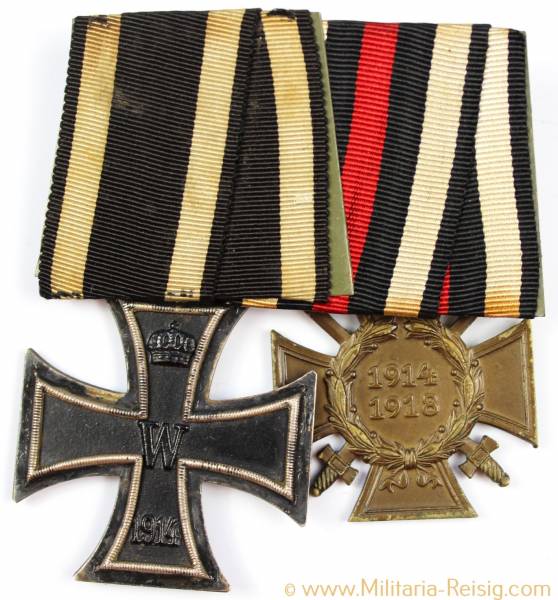 Ordenspange, Eisernes Kreuz 2. Klasse u. Ehrenkreuz f. Frontkämpfer