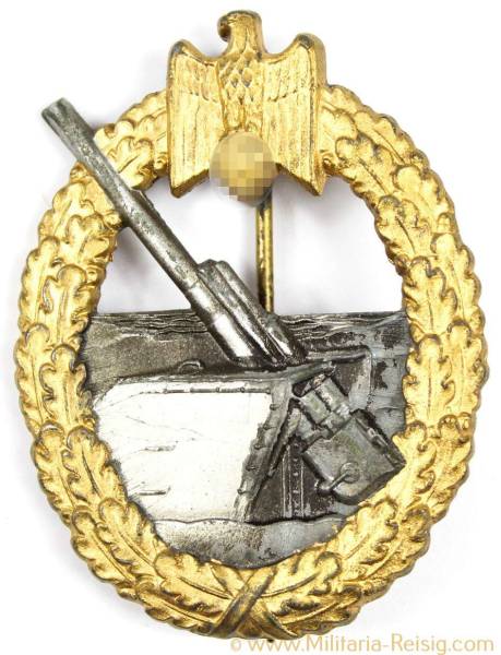 Kriegsabzeichen der Marine-Artillerie, Hersteller Hermann Aurich, Dresden