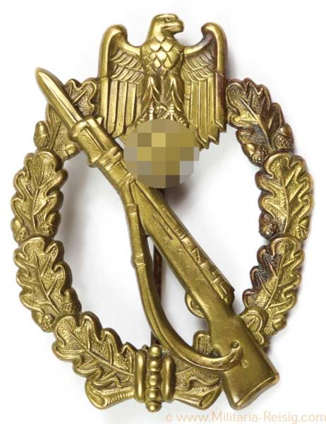 Infanterie Sturmabzeichen in Bronze, Hersteller B.H. Mayer, Pforzheim / Otto Schickle