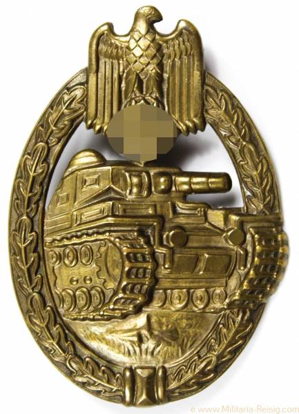 Panzerkampfabzeichen in Bronze, Herst. Otto Schickle, Pforzheim