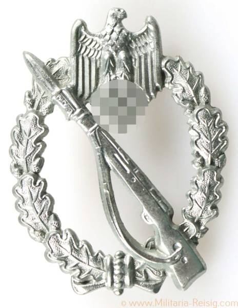 Infanterie Sturmabzeichen in Silber, Hersteller Ernst L. Müller, Pforzheim
