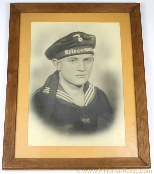 Gerahmtes Portrait eines Marinesoldaten, Kriegsmarine