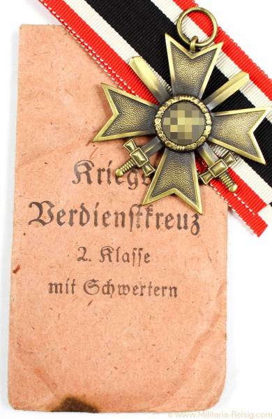 Kriegsverdienstkreuz mit Schwertern 2.Klasse 1939, Herst. Eugen Schmidhäußler, Pforzheim