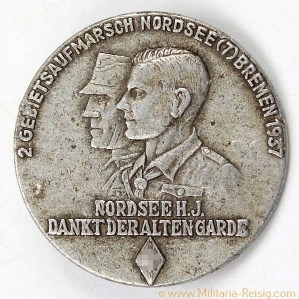 HJ Abzeichen 2. Gebietsaufm. Nordsee (7) Bremen 1937 - Nordsee HJ dankt der Alten Garde