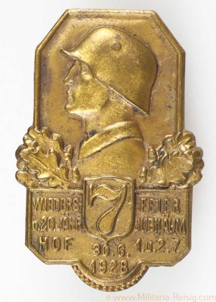 Regimentsabzeichen Wiedersehensfeier 1928
