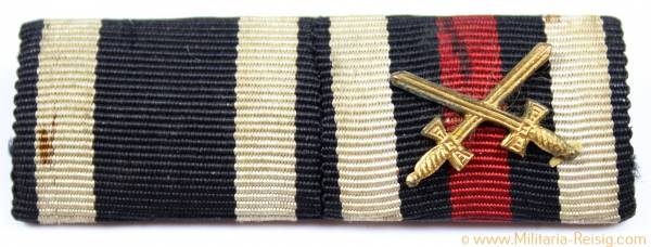 2er Feldspange - Eisernes Kreuz 2. Klasse 1914 u. Ehrenkreuz für Frontkämpfer