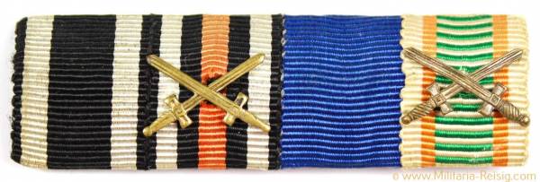 4er Feldspange - (Eisernes Kreuz 1914, Ehrenkreuz für Frontkämpfer, DA4, ..)