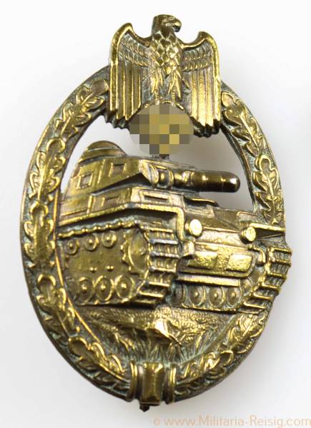 Panzerkampfabzeichen in Bronze, Hersteller C.E. Juncker, Berlin