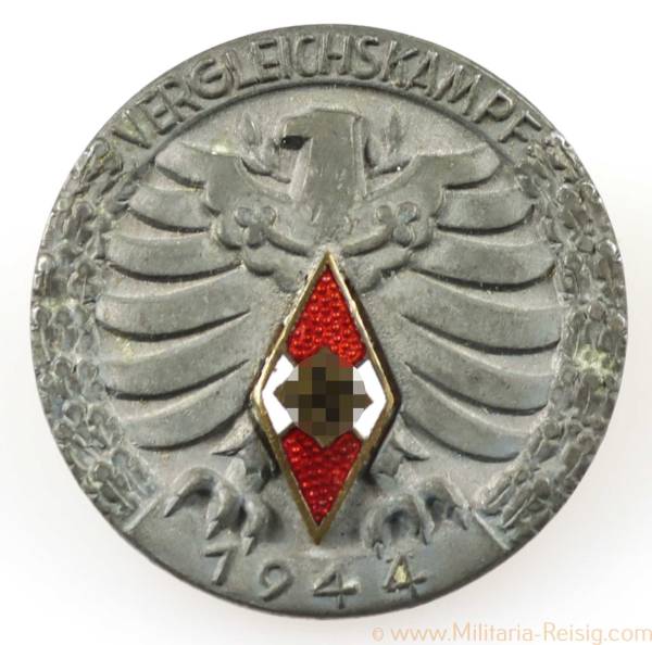 HJ Abzeichen Vergleichskampf in Silber 1944, Hersteller Carl Poellath, Schrobenhausen