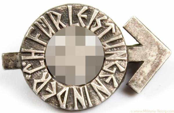 Miniatur HJ Leistungsabzeichen in Silber, Herst. RZM M1/34