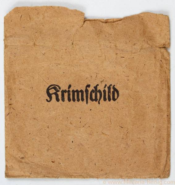 Verleihungstüte Krimschild, Herst. Friedrich Orth, Wien