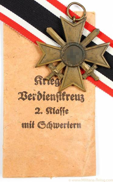 Kriegsverdienstkreuz mit Schwertern 2.Klasse 1939, Herst. Ph. Türks Wwe, Wien