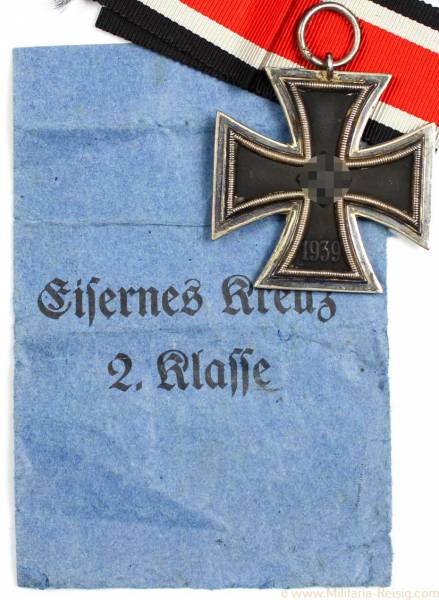 Eisernes Kreuz 2. Klasse 1939, Herst. 24 + Verleihungstüte