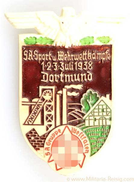 SA Sport u. Wehrwettkämpfe 1.2.3. Juli 1938 Dortmund / SA Gruppe Westfalen 