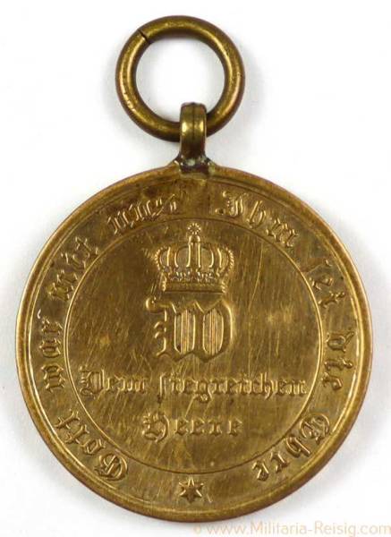 Kriegsdenkmünze für Kämpfer 1870/1871 mit Randschrift