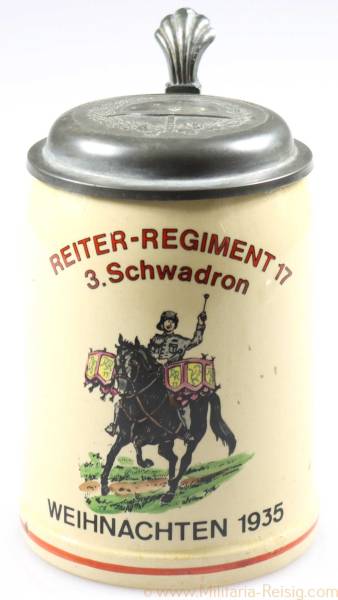 Reservistenkrug "Reiter-Regiment 17, 3. Schwadron Weihnachten 1935"