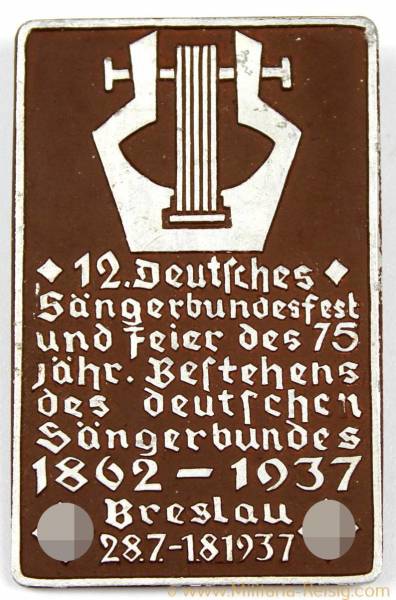 12. Deutsches Sängerbundesfest Breslau 1937, 3. Reich
