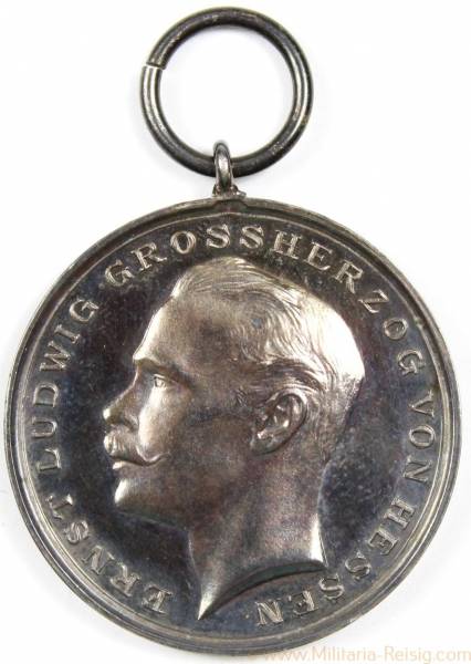 Silberne Tapferkeitsmedaille 1894 - Großherzog Ernst Ludwig II. von Hessen