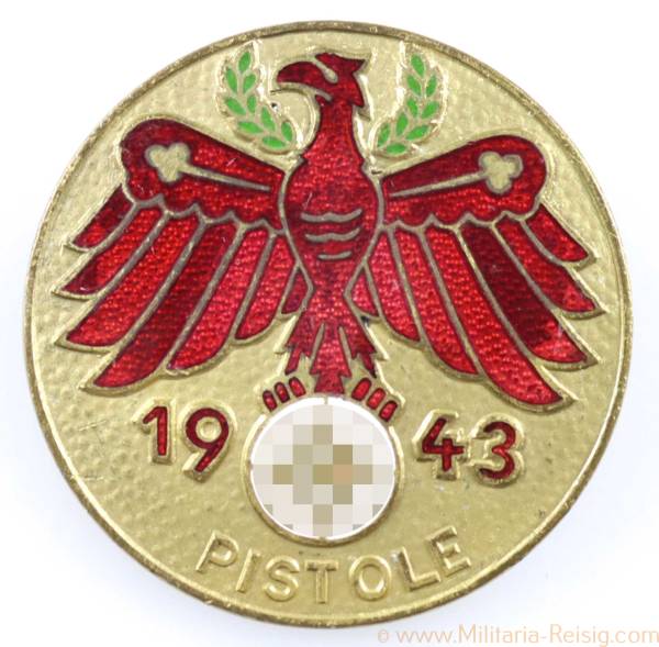Standschützenverband Tirol-Vorarlberg, Gauleistungsabzeichen in Gold 1943 "Pistole"