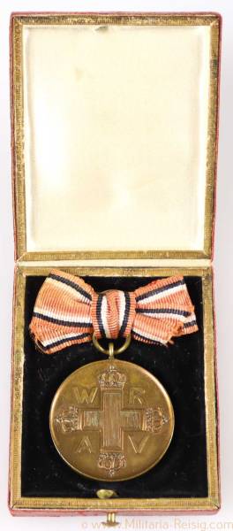 Rote Kreuz Medaille 3.Klasse 1898 in Bronze im Etui