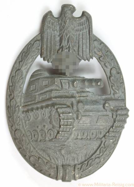 Panzerkampfabzeichen in Silber, Herst. Hermann Aurich, Dresden