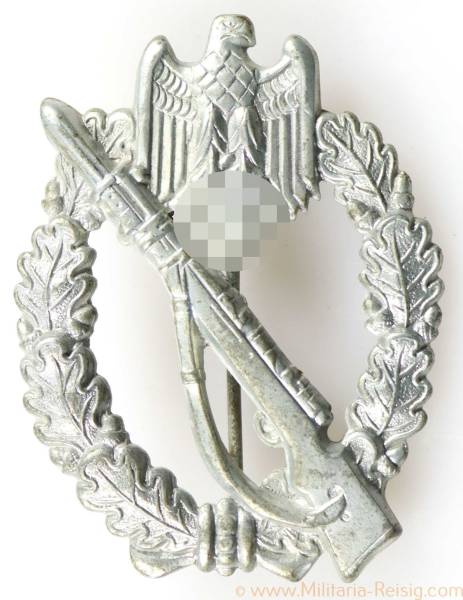 Infanterie Sturmabzeichen in Silber, Hersteller Sohni, Heubach & Co., Oberstein - EISEN
