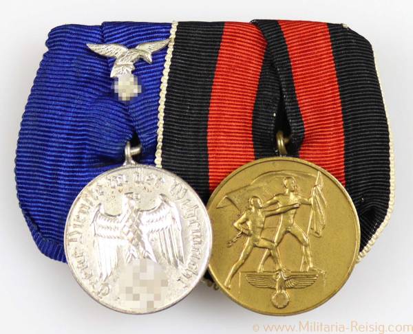 Ordensspange mit 2 Auszeichnungen, 2. Weltkrieg