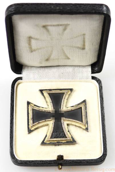 Eisernes Kreuz 1.Klasse 1939 im Etui, Hersteller Rudolf Wächtler & Lange, Mittweida