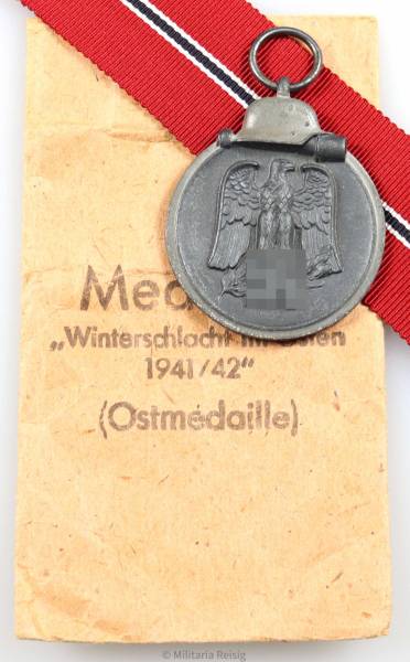 Ostmedaille Winterschlacht im Osten 1941/42 mit Tüte