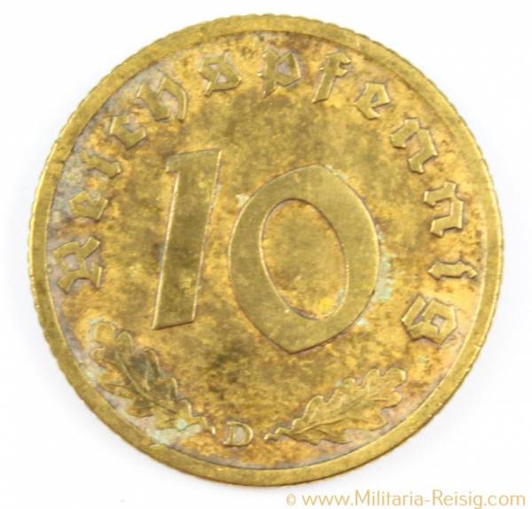 10 Reichspfennig 1937 D, 3. Reich