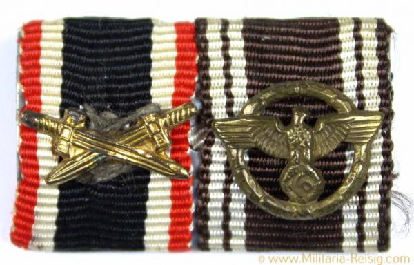 2er Feldspange, NSDAP Dienstauszeichnung 1. Stufe, Kriegsverdienstkreuz 2.Klasse 1939