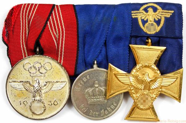 Ordensspange mit 3 Auszeichnungen, Kaiserreich, 3. Reich