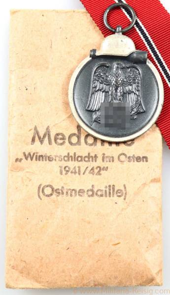 Medaille Winterschlacht im Osten 1941/42 mit Verleihungstüte, Hersteller 3
