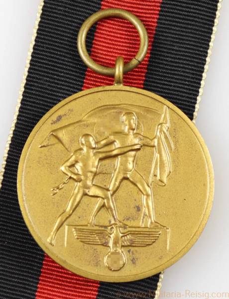 Anschluss Medaille 1. Oktober 1938 Sudetenland