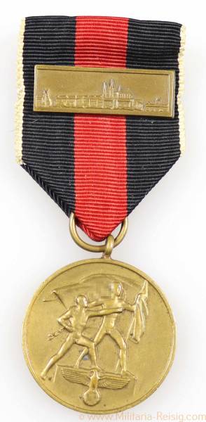 Medaille zur Erinnerung an den 1. Oktober 1938 mit Auflage "Prager Burg"