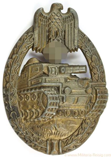 Panzerkampfabzeichen in Bronze, Hersteller Ferdinand Wiedmann