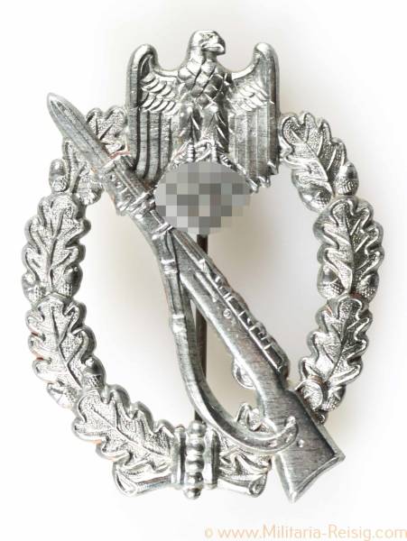 Infanterie Sturmabzeichen in Silber, “Pillow Crimp” Variante