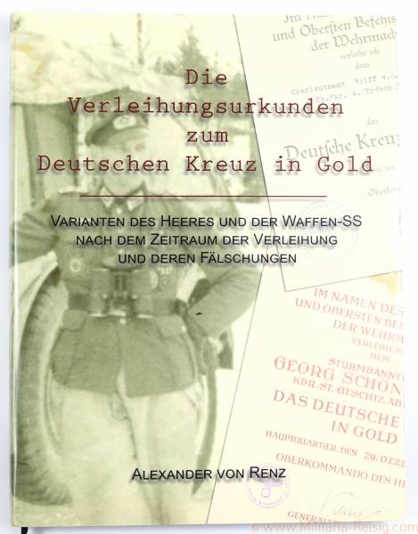 Fachbuch - "Die Verleihungsurkunden zum Deutschen Kreuz in Gold"