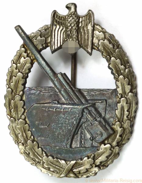 Kriegsabzeichen der Marineartillerie, Herst. Ferdinand Wiedmann, Frankfurt am Main