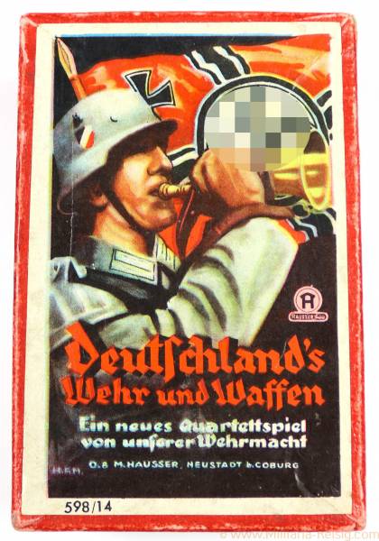 Ein Quartettspiel "Deutschlands Wehr und Waffen", Hersteller O. & M. Hausser
