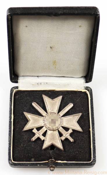 Kriegsverdienstkreuz 1. Klasse mit Schwertern 1939 im Etui, Hersteller Julius Bauer Sohn