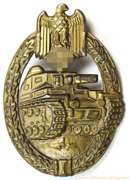 Panzerkampfabzeichen in Bronze, Hersteller Frank & Reif, Stuttgart