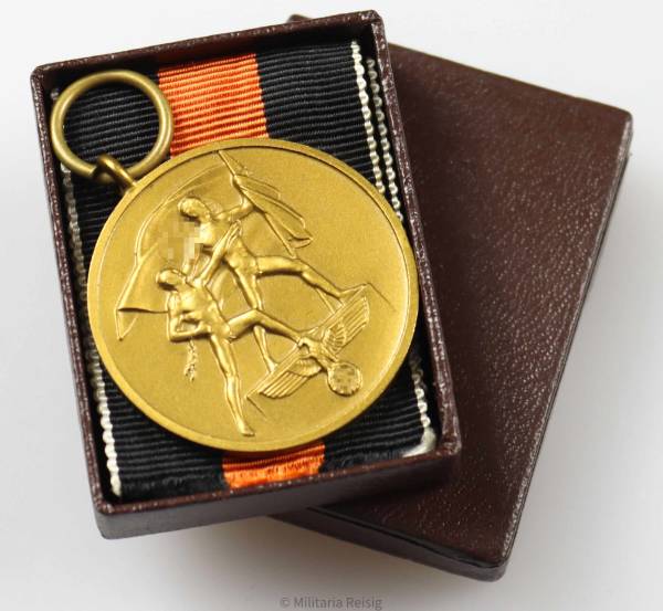 Anschluss Medaille 1. Oktober 1938 Sudetenland im LDO-Etui