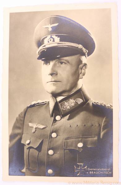 Fotopostkarte Ritterkreuzträger Generaloberst v. Brauchitsch
