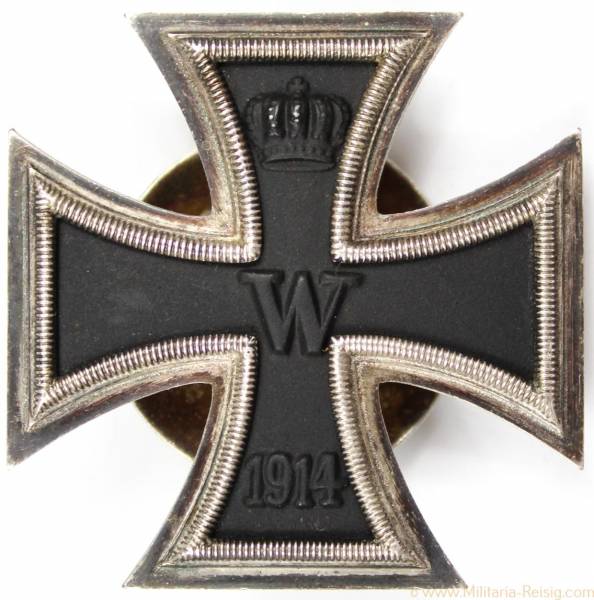 Eisernes Kreuz 1. Klasse 1914 an Schraubscheibe, Herst. L54 (Schauerte & Höhfeld, Lüdenscheid)