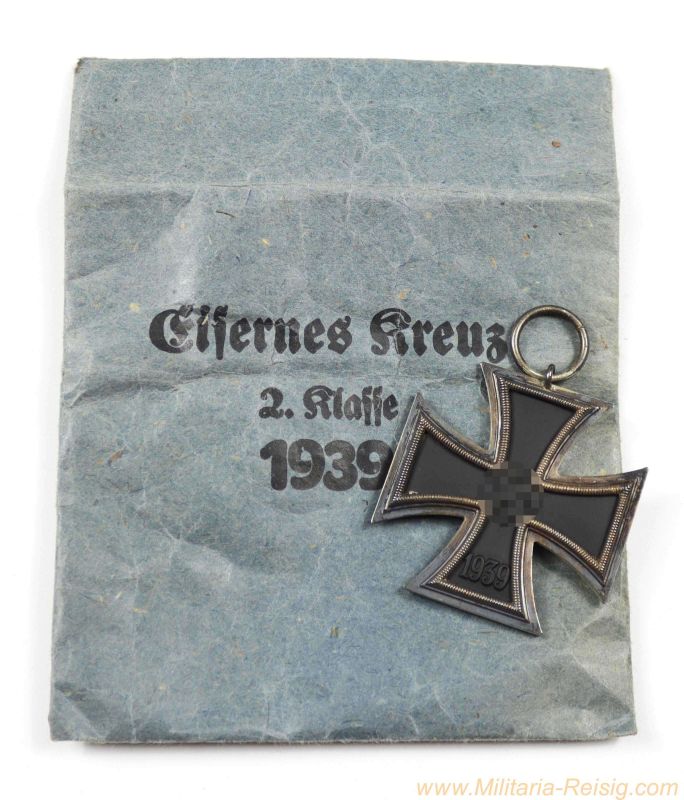 Eisernes Kreuz 2. Klasse 1939 - EK2 - mit Verleihungstüte "Klein & Quenzer A.G., Oberstein"